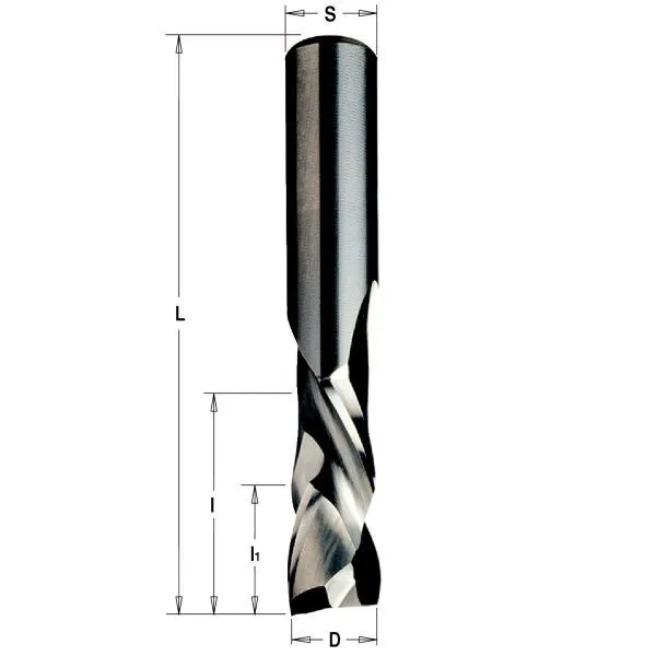 Фото Фреза спиральная монолитная 12x42x90 Z=2+2 S=12 RH в интернет-магазине ToolHaus.ru