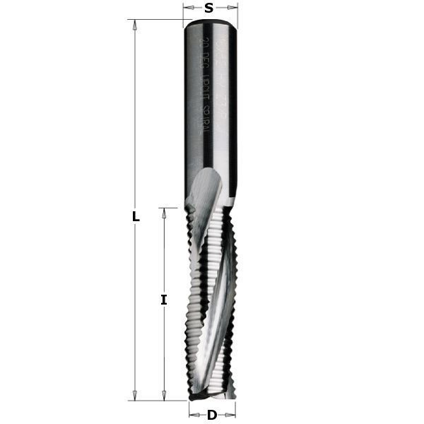 Фото Фреза спиральная монолитная 12x52x100 Z=3R S=12 RH в интернет-магазине ToolHaus.ru