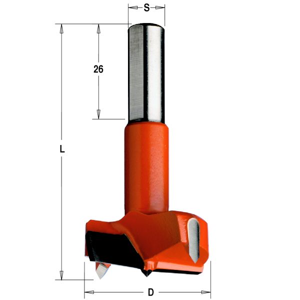Фото 26x70 Z=2+2 S=10x26 RH сверло чашечное в интернет-магазине ToolHaus.ru