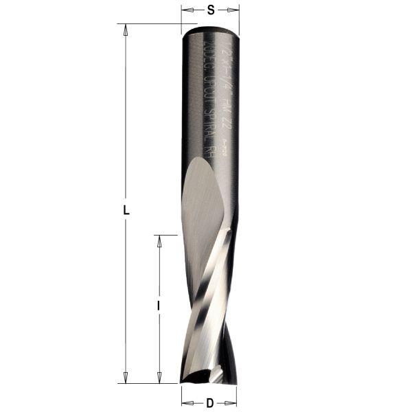 Фото Фреза спиральная монолитная 12x52x100 Z=2 S=12 RH в интернет-магазине ToolHaus.ru